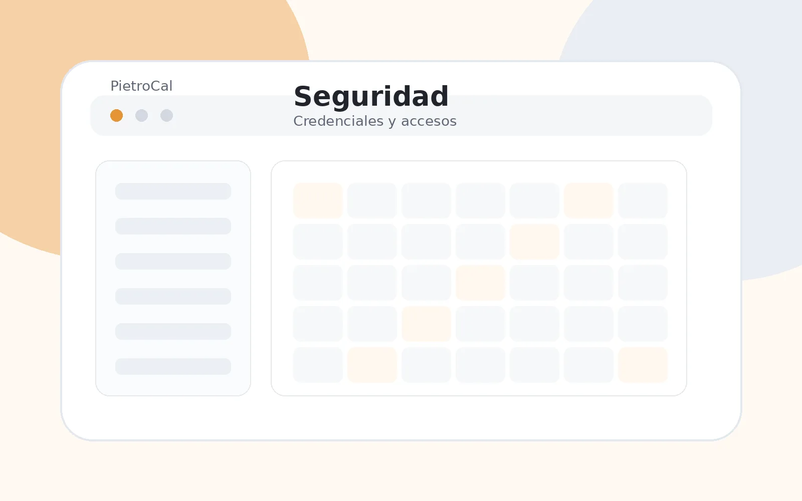 Credenciales y configuración segura en PietroCal